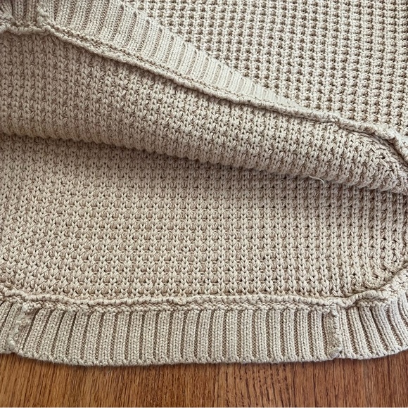 J. Crew Turtleneck cotton poncho in Sandy Beach sweater size S/M - Picture 12 of 16